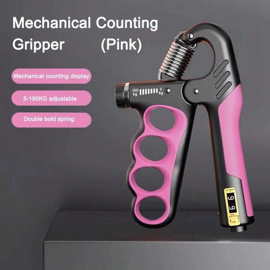 5-100kg Adjustable Grip Strength Device For Rehabilitation Training, Muscle Enhancement, Strength Training, Grip Strength Device - Pink - View 1