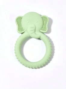 1pc Cute Elephant Silicone Baby Teether, Daily Casual Supplies