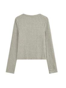 复古美式女针织毛衣长袖荷叶边绑带设计收腰甜美显瘦初秋款