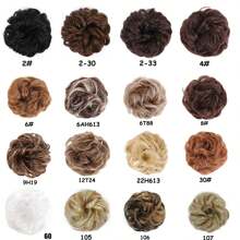 Synthetic Messy Hair Piece Daily Use Chignon Scrunchies Fake Elastic Hairpiece Blonde Brown Donut Bun For Women