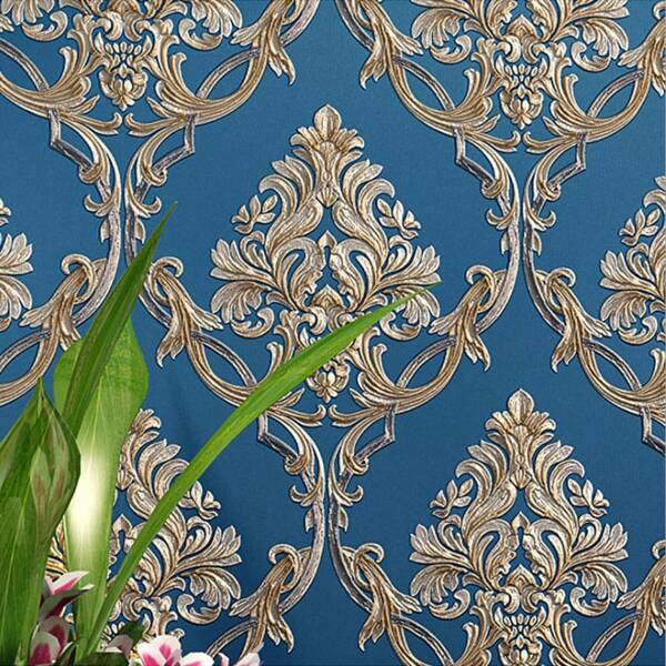 3D Damask Printing Modern Minimalist European Style Bedroom TV Background Living Room Cafe Hotel Bar 1.7ft * 31.16ft Non-Woven Non-Pasted Wallpaper