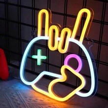 1 pièce Enseigne néon lumineux à suspendre, lampe de décoration LED. Convient pour la chambre d'homme, la salle de jeux, la grotte du gamer, la salle de jeux, en cadeau, décoration de pièce