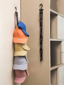 1/2/3pcs A Multi-Colored Hat Storage Organizer For Men And Women, Rack With Multiple Clips Closet Hanging Cap Organizer, 16 Baseball Cap Rack, For Closets And Cabinet Doors