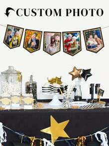 Customized Photo Birthday Banner, Personalized Party Decor Banner, Custom Wedding Banner, Bachelorette Party Decoration, Photo Design Banner - Multicolor - View 1