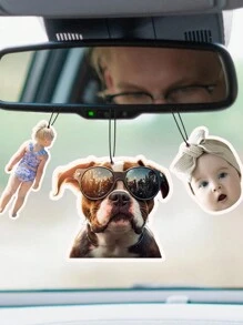 Customized Personalized Photo Car Ornament, Car Parts For Friends, Birthday Gifts For Fathers, Car Decorations, Couple Gifts, Pet Gifts