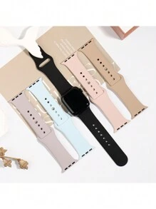 Set de 2 cajas amortiguadoras de PC resistente (sin protector de pantalla) con marco protector resistente a arañazos y bandas deportivas de silicona, compatible con correas para Apple Watch de 40 mm, 38 mm, 41 mm, 42 mm, 44 mm, 45 mm, 46 mm, 49 mm para hombres y mujeres, correa de muñeca suave resistente al agua compatible con Apple Watch Series Ultra 10 9 8 7 6 5 4 3 2 1 SE