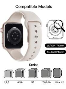 Set de 2 cajas amortiguadoras de PC resistente (sin protector de pantalla) con marco protector resistente a arañazos y bandas deportivas de silicona, compatible con correas para Apple Watch de 40 mm, 38 mm, 41 mm, 42 mm, 44 mm, 45 mm, 46 mm, 49 mm para hombres y mujeres, correa de muñeca suave resistente al agua compatible con Apple Watch Series Ultra 10 9 8 7 6 5 4 3 2 1 SE
