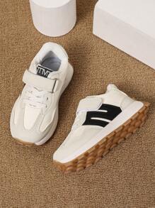 婴儿运动鞋 1-3 岁时尚 Aga 鞋，幼儿男孩女孩钩环休闲步行鞋 - 黑與白 - 查看 4