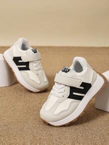 婴儿运动鞋 1-3 岁时尚 Aga 鞋，幼儿男孩女孩钩环休闲步行鞋 - 黑與白 - 查看 2