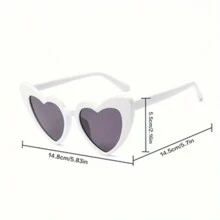 Fashionable Heart Shaped Party Glasses, Suitable For Party, Beach, Sports, Wedding, Travel, Unisex Outdoor Activities Like Hiking, Golf, New Year's Day, Holidays, Couples, Valentine's Day Decorations