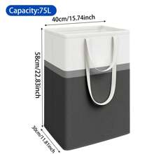 Cesto portabiancheria pieghevole extra large impermeabile con doppi manici per biancheria e storage - Multicolore - Visualizzare 8