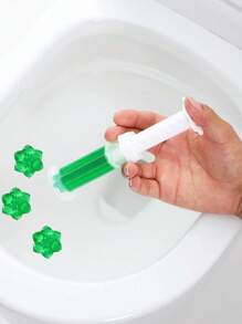 1 pieza, Gel perfumado con aroma a flor -Ambientador y Limpiador de inodoro - Suministros de limpieza de inodoro rellenables para decoración del baño del hogar y la escuela en verano