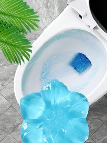 1 pieza, Gel perfumado con aroma a flor -Ambientador y Limpiador de inodoro - Suministros de limpieza de inodoro rellenables para decoración del baño del hogar y la escuela en verano