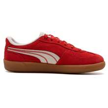 Puma Palermo Snaker Unisex Casual Sneakers, Fashion Low-Top Comfortable Skateboard Shoes, 401856-01 - Red--gold - View 3