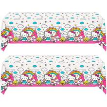 Sanrio 2pcs Sanrio Unique Hello Kitty Birthday Decorations - Rectangular Plastic Hello Kitty Tablecloth