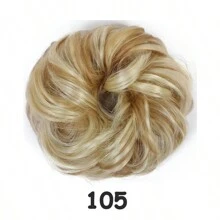 Synthetic Messy Hair Piece Daily Use Chignon Scrunchies Fake Elastic Hairpiece Blonde Brown Donut Bun For Women