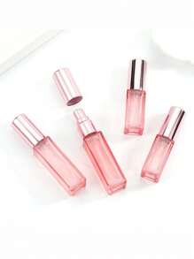 1/2/3pcs 4ml/5ml/10ml Rose Gold Transparent Glass Refillable Perfume Atomizer Bottles, Mini Portable Spray Bottles, Reusable DIY Beauty Tools - Pink - View 4