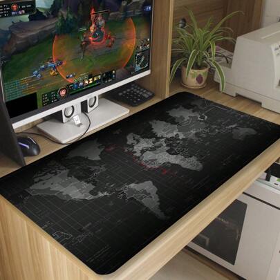 Mouse Pad Mapa Antiderrapante Diversas Estampas 70x35 cm M01