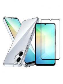Kit Capa Anti Impacto Compatível com Samsung Galaxy A06 + Pelicula 3d
