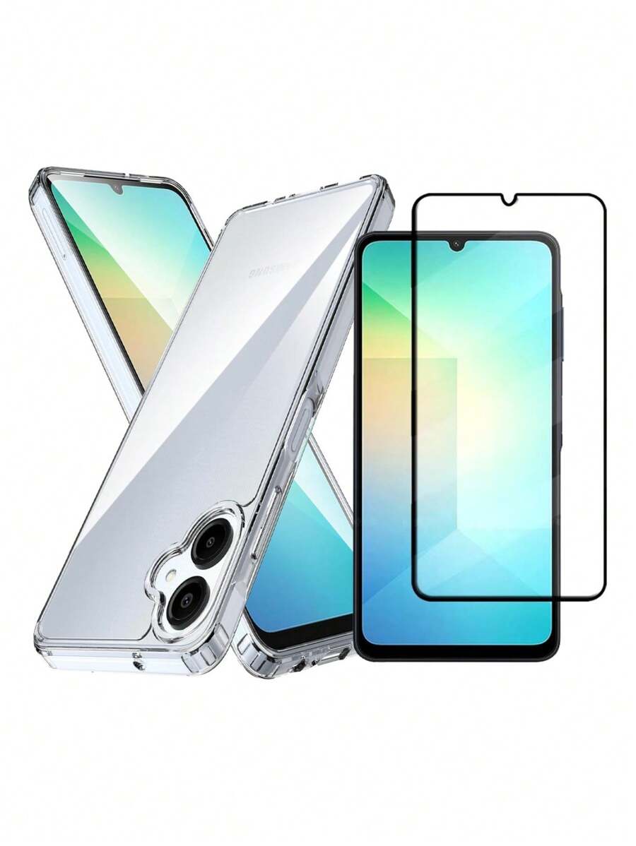 Kit Capa Anti Impacto Compatível com Samsung Galaxy A06 + Pelicula 3d