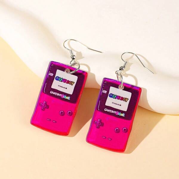 زوج من أقراط مضحكة وأنيقة من الأكريليك للألعاب الإلكترونية