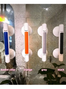 1 pieza Barra de agarre para baño para la seguridad de los ancianos, barandilla antideslizante para inodoro, manija de succión para puerta de baño, sin taladro - Multicolor - Ver 4
