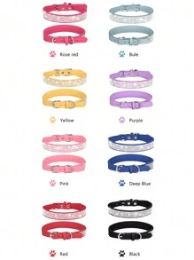 CL158 Sparkling Rhinestone Dog Collar: Durable & Wear-Resistant For Small, Medium, & Large Dogs - Multicolor - View 9