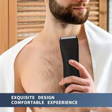 多功能二合一电动男士腹股沟毛发修剪器，防水干湿两用，可更换刀头，USB 充电，身体护理，理想礼物