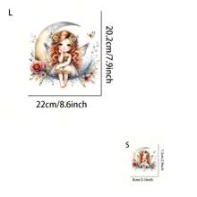 1/2/3pcs Moon Fairy Pressed Cloth Embroidered Piece, Plastic Material, Casual Style Suitable For DIY T-Shirts, Hoodies, Jeans, Backpacks And Cushions Decoration, Washable And Easy To Attach