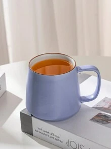 كوب سيراميك واحد، كوب قهوة من الفخار الخشن ، كوب شرب ماء للأزواج، مع مقبض خشبي، للاستخدام المنزلي أو المكتبي أو الاجتماعات
