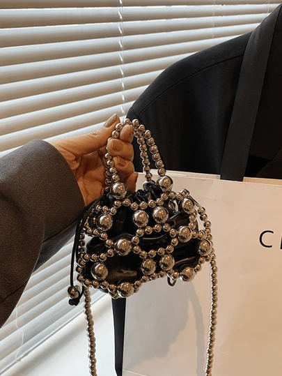 Bolso de hombro con decoración de lazo lindo para mujer, bolso de moda tipo bandolera para chicas, bolso mensajero casual mini para festival de música, boda, salida de primavera