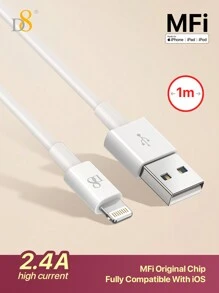 D8 Mfi 认证 Lightning 线缆，(3.3 英尺) TPE USB A 转 Lightning] 充电器线缆，USB 2.0 Lightning 充电器线缆，2.4A 快速充电，兼容 14 Pro/13 Mini/13/12/11 Pro MAX/XR/XS/8/7/Plus/6S/SE/iPad