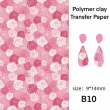 Polymer Clay Water Transfer Paper Fruit Flower Marble Transfer For Polymer Clay, Magic Transfer Paper For Polymer Clay Jewelry Earring Making Stickers