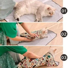 Vật dụng chải chuốt cho mèo - Quấn mèo để cắt móng bằng kềm cắt móng, Đai giữ mèo để cắt móng chống bỏ chạy/cào/cắn, Quấn mèo để làm dịu và giữ mèo (Lớn) - Nhiều màu - Xem 8