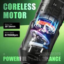 1 Stück T-Rex Drahtlose Tattoo Maschine mit einstellbarer Hubhöhe in 7 Längen - Rotierende Patronen Tattoo Maschine Stift mit 1600mAh Tattoo Akku