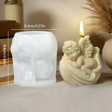Stampo in silicone per candele a forma di angelo carino, per decorazioni fai da te
