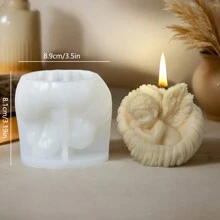 Stampo in silicone per candele a forma di angelo carino, per decorazioni fai da te