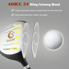 Homasis 31'' Portable Junior Complete Golf Club Set - Màu vàng - Xem 3