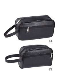 Borsello da uomo in pelle PU di colore unito, pochette, borsa a tracolla, pratico per il lavoro, il weekend, i viaggi, il campeggio, le vacanze, impermeabile, casual, aziendale, idea regalo per uomo, per San Valentino, stile vintage, vita sportiva