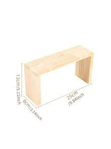 1 pièce Étagère d'affichage en bois en forme de U, option multi-taille pour figurines, parfums, cosmétiques, support d'affichage polyvalent avec rangement à étages