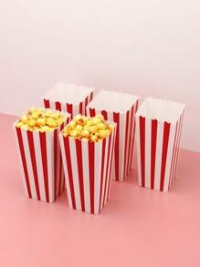 5 szt./10 szt. pojemników na popcorn, uchwyty na przekąski popcorn, torebki na popcorn, odpowiednie na imprezy i do kina, dekoracja urodzinowa na karnawał