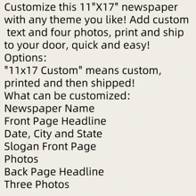28x43cm Customized Printed Newspaper, Personalized Newspaper For Birthday, New Business, Wedding, Retirement, Anniversary - Custom Double-sided Posters - View 2