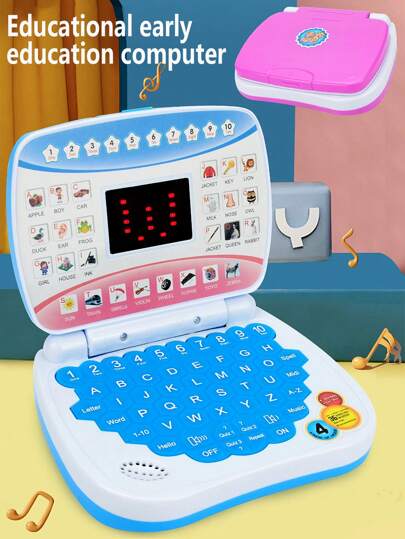 1pc Children Learning Tablet Computer Educational Simulation Laptop Toy, Interactive Story Music Machine, Christmas Gift For Boys & Girls