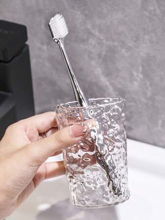5 st/1 st glaciärmönster tandborstkopp, enkel transparent, minimalistisk badrumsmugg, heminredning, badrumstillbehör, köksredskap, badrumstillbehör, munhygien heminredning badrumsdekor höstdekor tillbaka till skolan
