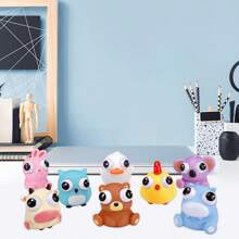 Cute Kawaii Animal Squeeze Toys With Pop-Out Eyes, Stress Relief Fidget Toys For Kids & Adults, Sensory Popping Balls For Anxiety, Birthday Party Favors, Kawaii Gifts For Boys & Girls