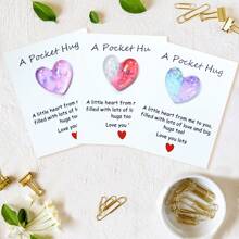 1pc, A Small Love Pocket Hug Card, Special Birthday Wedding Party Valentine's Day Gift, Isolation Gift, Hug Token, Think Of Your Gift Cute Resin Animal Decorations With Encouragement Greeting Cards, Home Decor, Room Decor, Weird Things