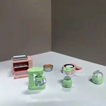 Ensemble miniature d'appareils de cuisine, cuiseur à riz miniature, four pour la décoration de maison de poupée, accessoires de décor réalistes pour scène de photographie, articles de supermarché de simulation