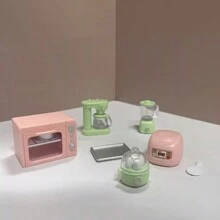 Ensemble miniature d'appareils de cuisine, cuiseur à riz miniature, four pour la décoration de maison de poupée, accessoires de décor réalistes pour scène de photographie, articles de supermarché de simulation