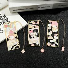 Sanrio 1 stuk schattige cartoon metalen bladwijzer - perfect cadeau voor boekenliefhebbers, kopermateriaal, ideaal voor school- en kantoorbenodigdheden