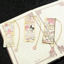 Sanrio 1 stuk schattige cartoon metalen bladwijzer - perfect cadeau voor boekenliefhebbers, kopermateriaal, ideaal voor school- en kantoorbenodigdheden